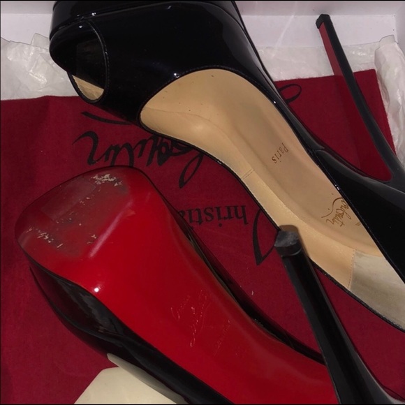 Christian Louboutin Lady Peep Heels - Picture 4 of 6